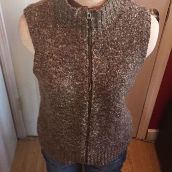 J. Jill wool/ acr/alpaca blend vest sz M Petite - Picture 2 of 6